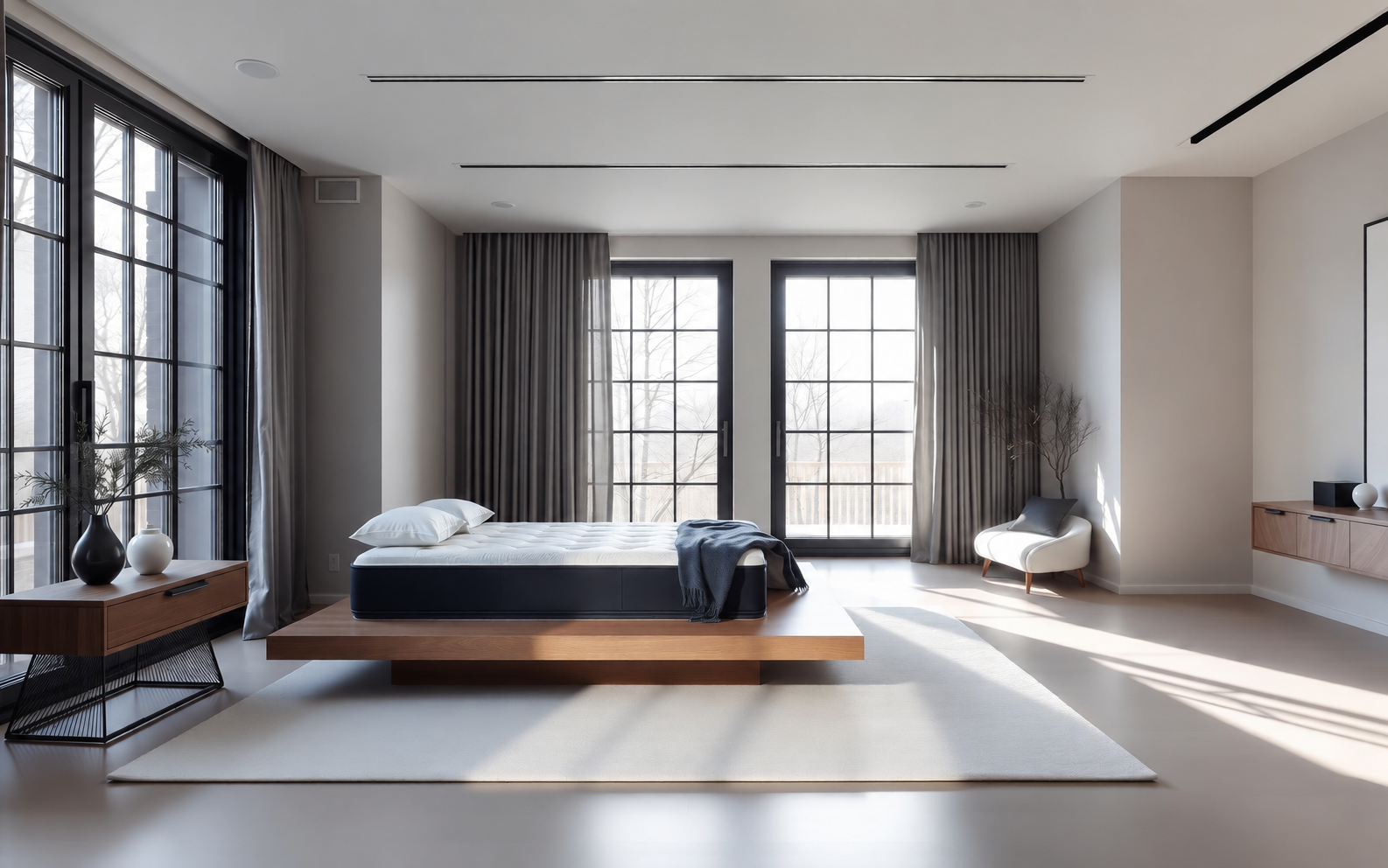 Dormitorio premium con colchón de alta gama